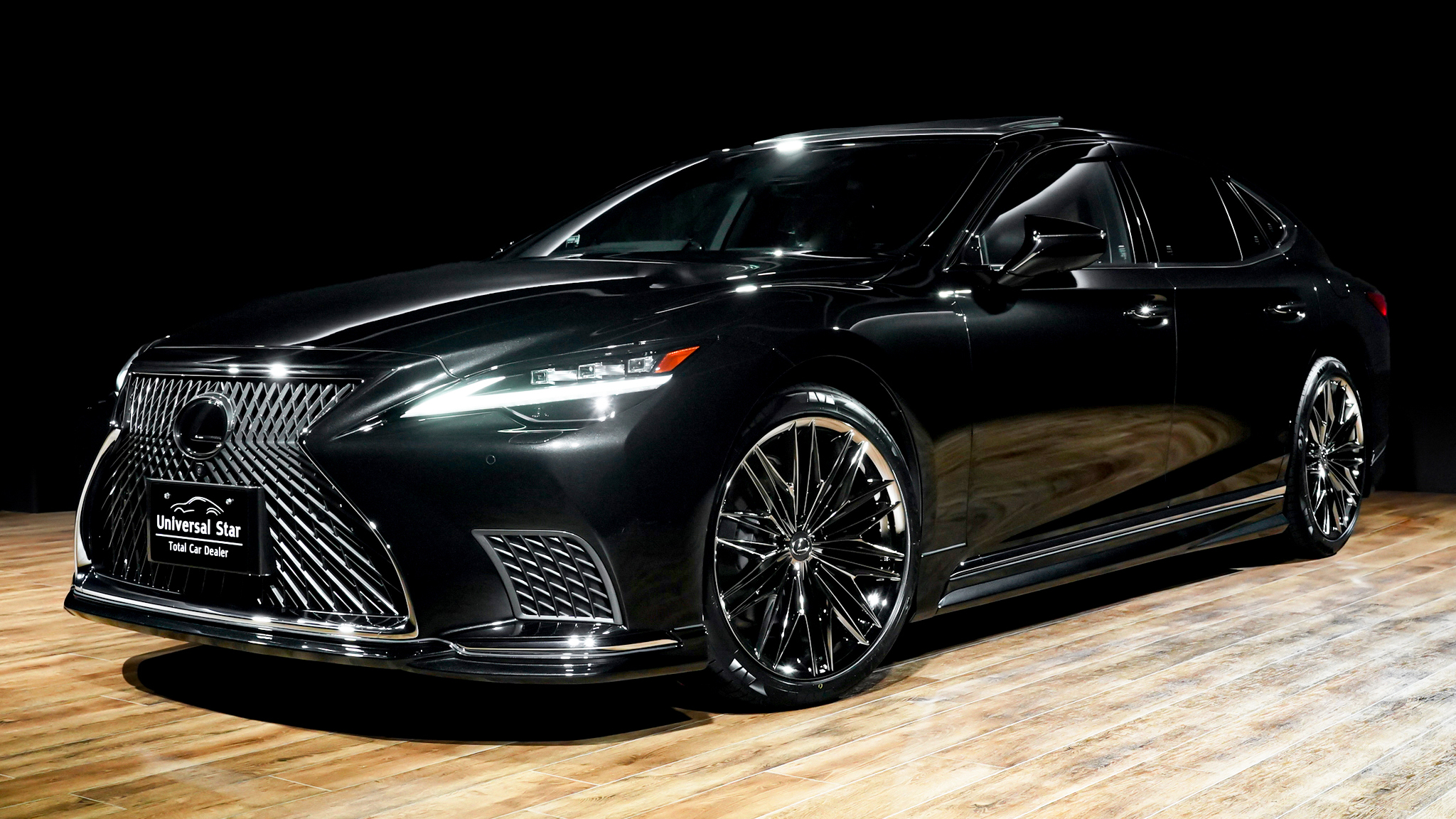 UNIVERSAL DESIGN レクサスLS500後期用(標準グレードバンパー用)フロントスポイラー、サイドスカート、リアスカート、トランクスポイラー